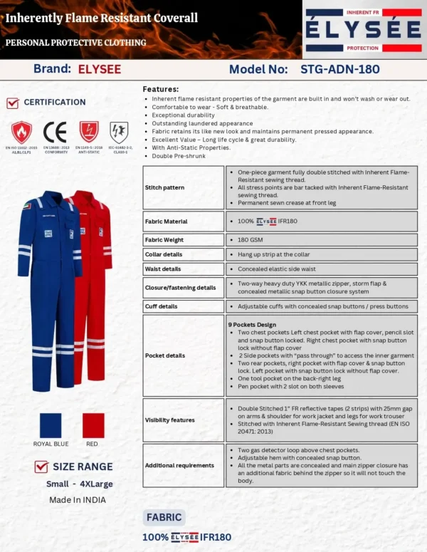 ELYSEE-IFR-COVERALL -STG-ADN-180 - Borouge 4/ ADNOC Approved-Hail & Ghasha Project - Image 3