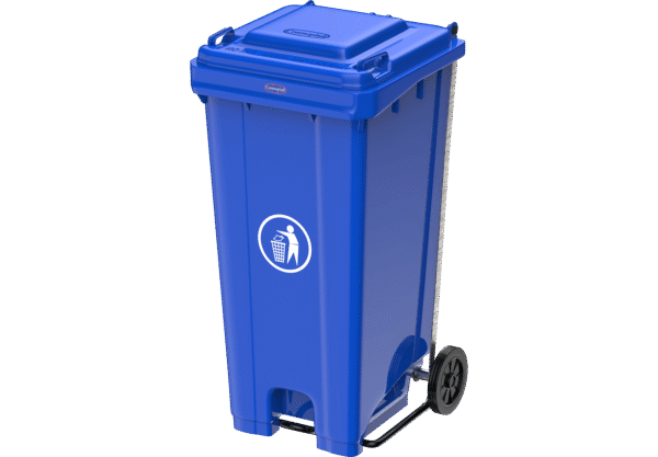 Waste Bin with Pedal & Wheel 120L - Image 3