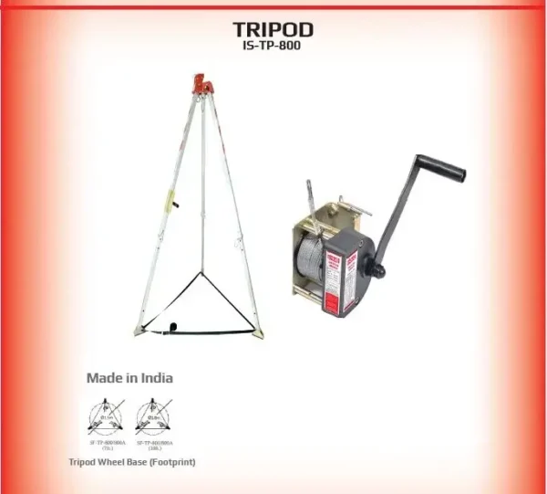 TRIPOD With WINCH  -  INDUS- TP-800-WIN-801-ADNOC Approved-Hail & Ghasha Project