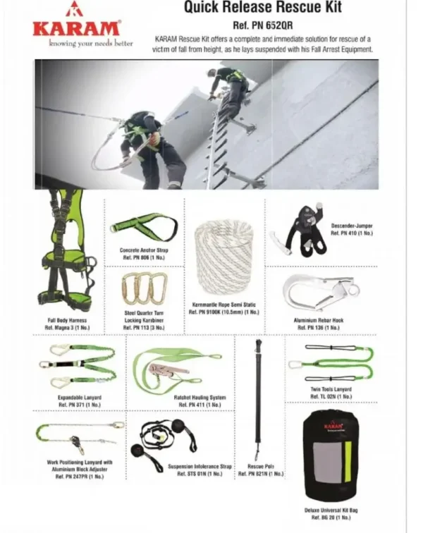 Rescue Kit -Karam PN 652 QR  -ADNOC Approved-Hail & Ghasha Project