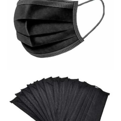 3-Ply Disposable Face Mask- Black